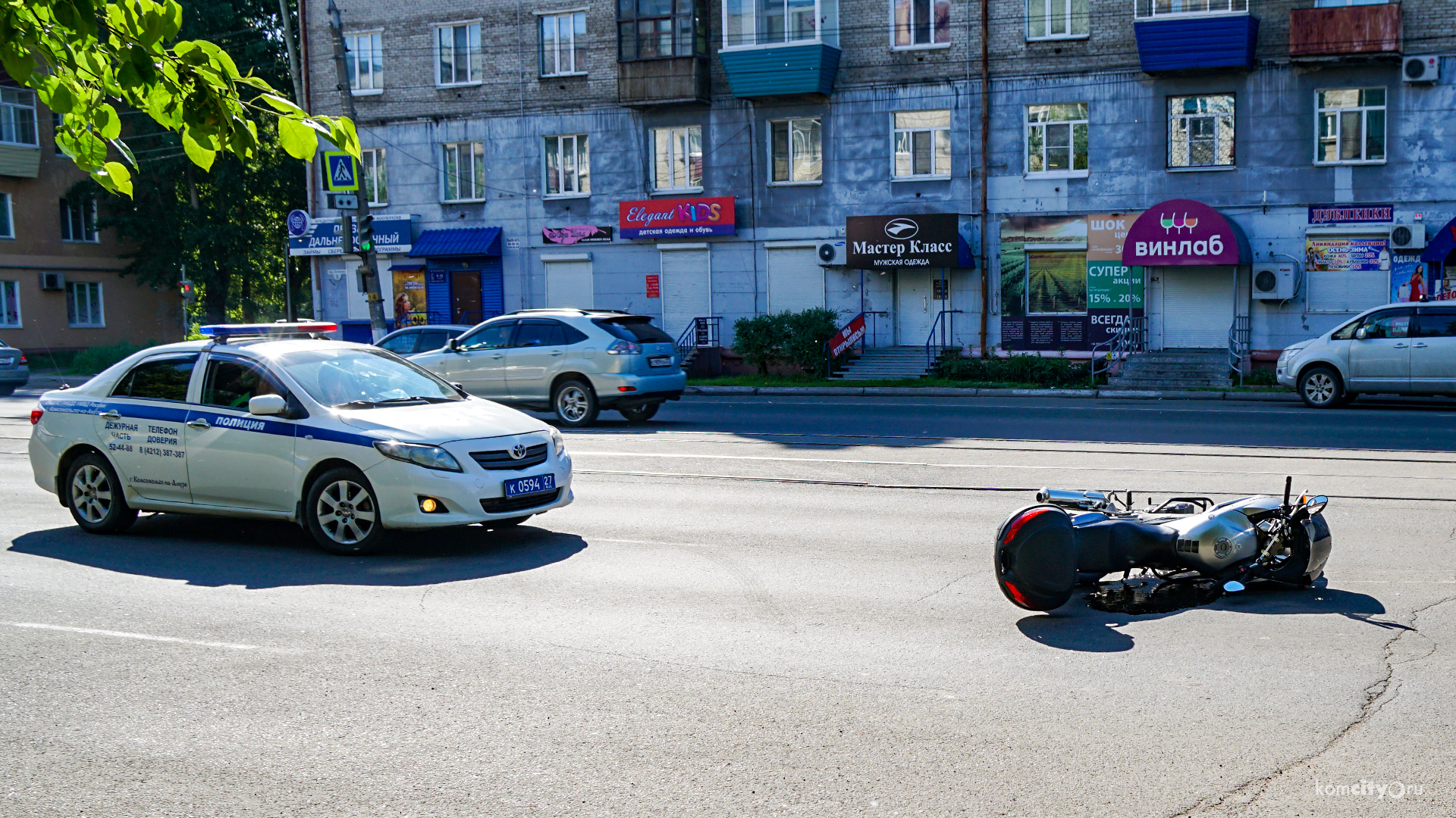 В ДТП в Комсомольске-на-Амуре пострадал мотоциклист