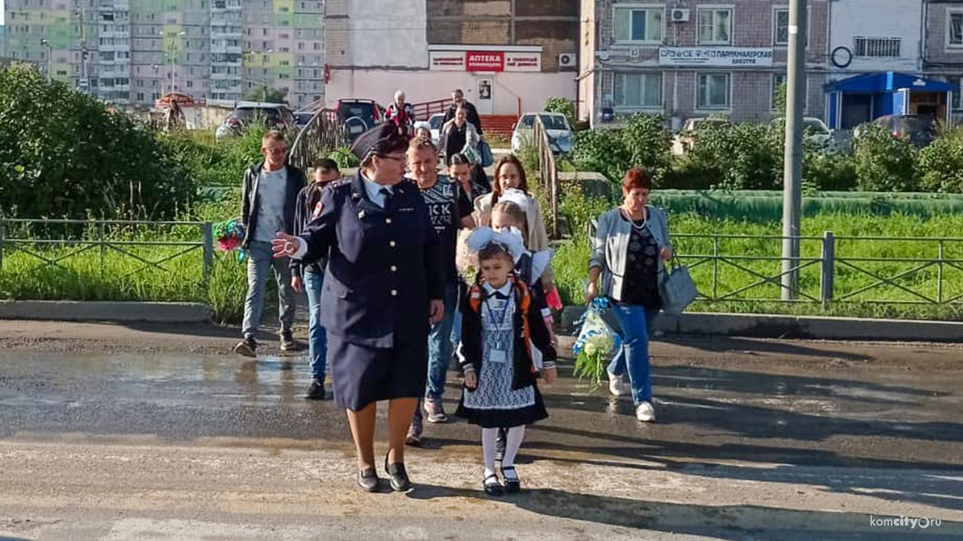 ГИБДД будет дежурить у школьных «зебр» в Комсомольске-на-Амуре в начале сентября