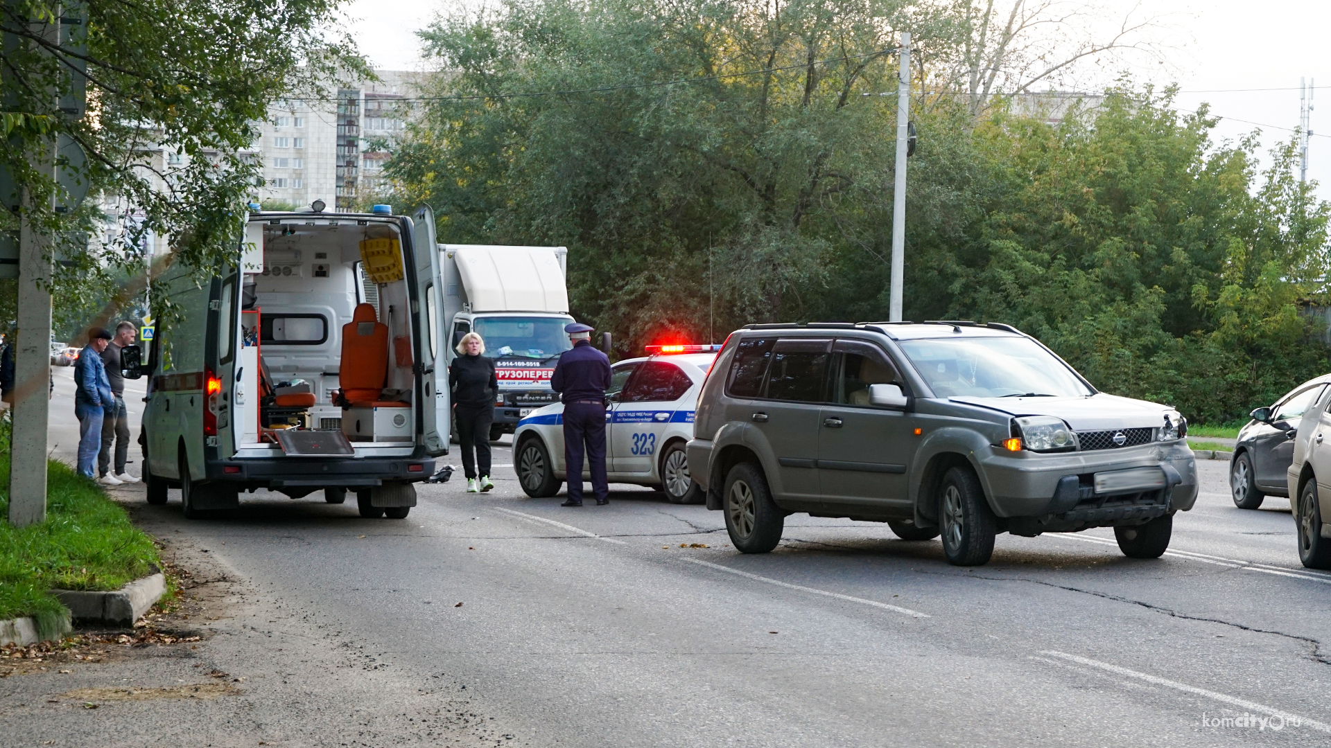 В Комсомольске-на-Амуре в ДТП пострадал принципиальный мотоциклист